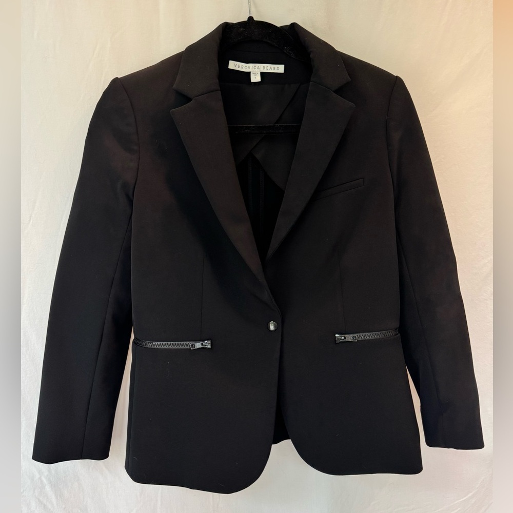 Veronica Beard Scuba Blazer Style School Boy |Classic Tailored Fit